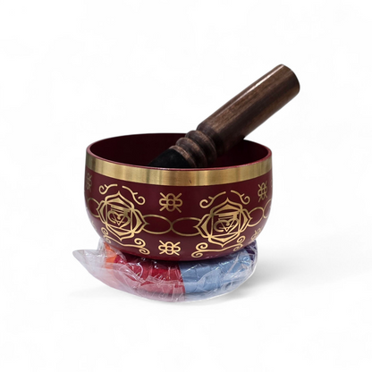 Tibetan Singing Bowl (Red) 13cm dia.