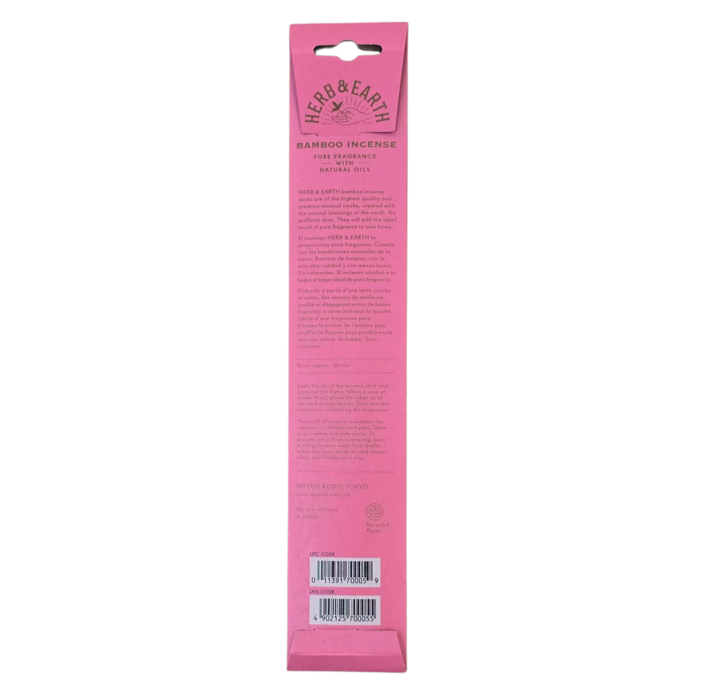 Nippon Kodo Herb & Earth - No.05 Rose Incense