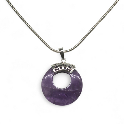 Amethyst Circular Talisman Pendant