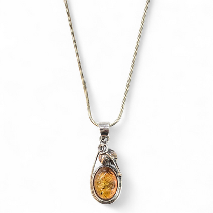 Baltic Amber 925 Sterling Silver Pendant