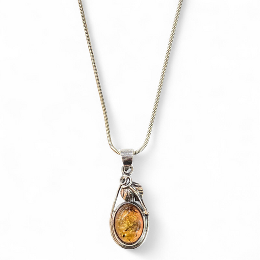 Baltic Amber 925 Sterling Silver Pendant