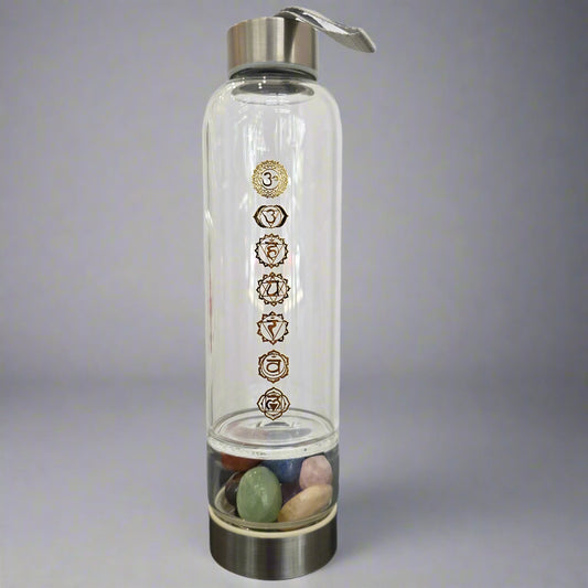 7 Chakra Crystals Water Bottle