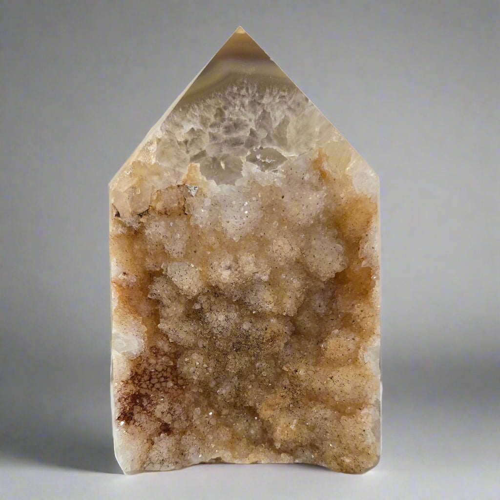 Agate Geode Polish Point – Starlight⭐Tarot