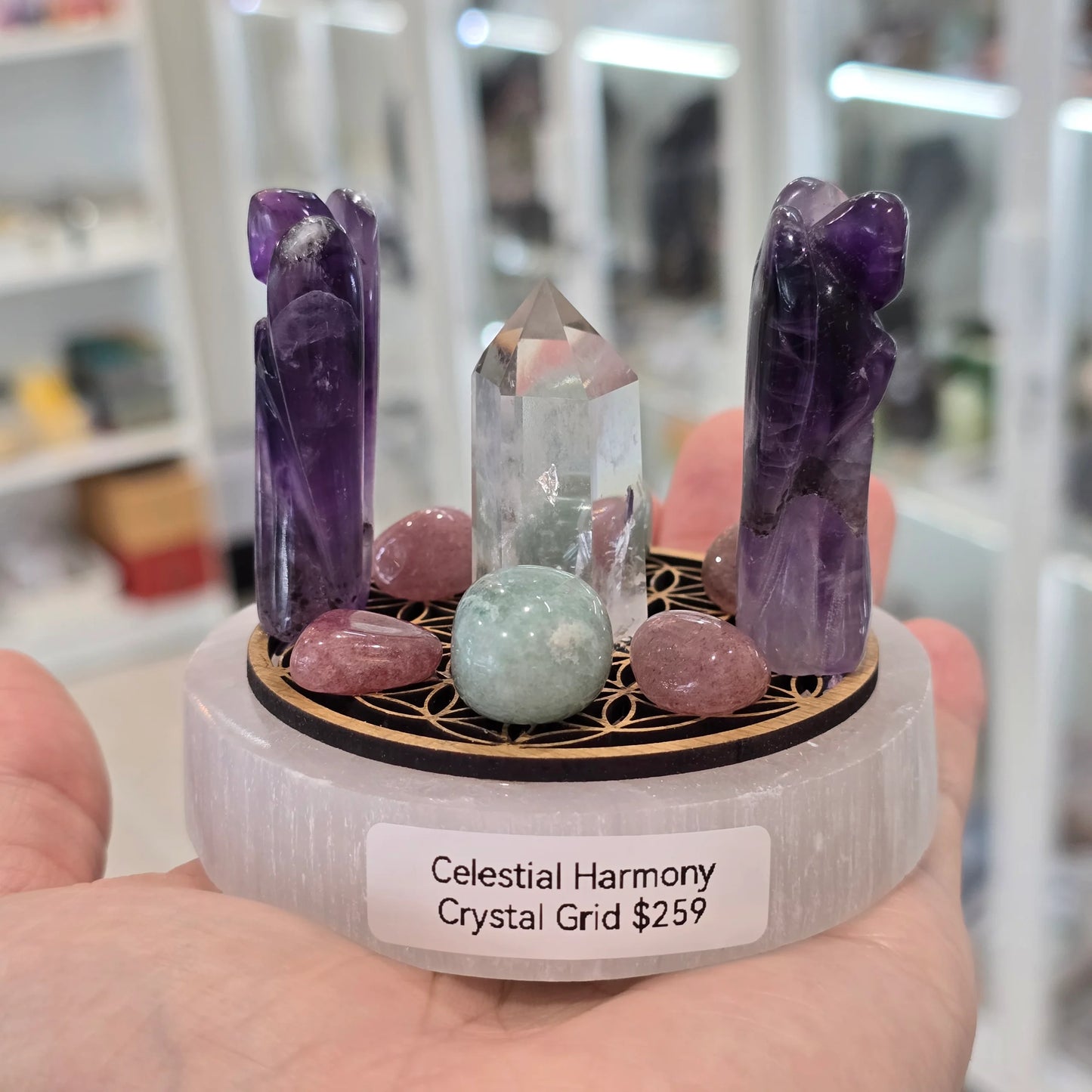 Celestial Harmony Crystal Grid (OOAK)