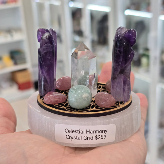 Celestial Harmony Crystal Grid (OOAK)