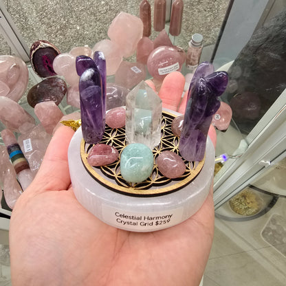 Celestial Harmony Crystal Grid (OOAK)