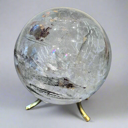 Clear Quartz Sphere with Inclusions