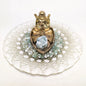 Happy Buddha Raw Fluorite & Green Aventurine Chips Incense Holder (B)