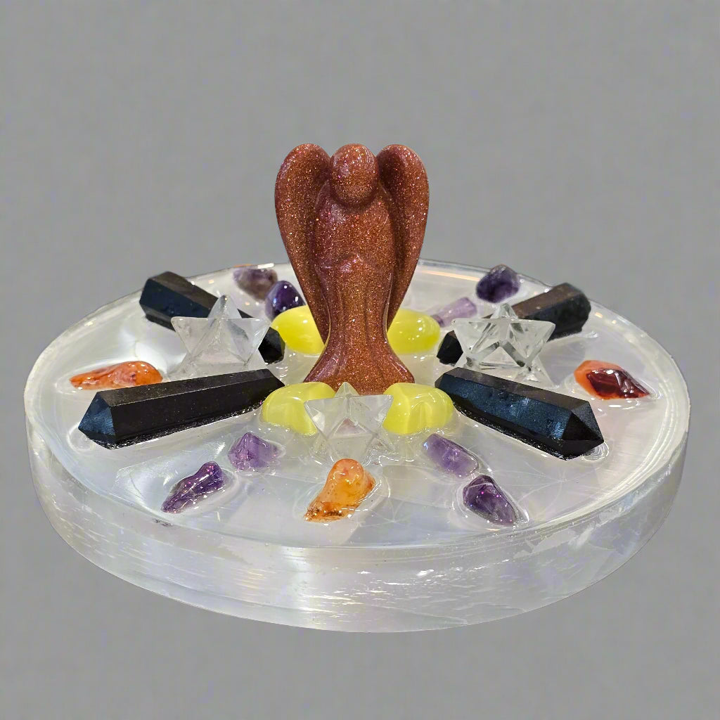 Sandstone Angel Crystal Grid