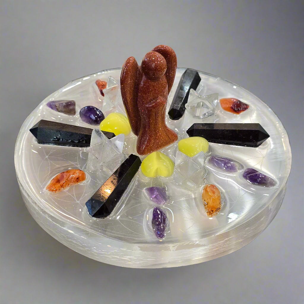 Sandstone Angel Crystal Grid