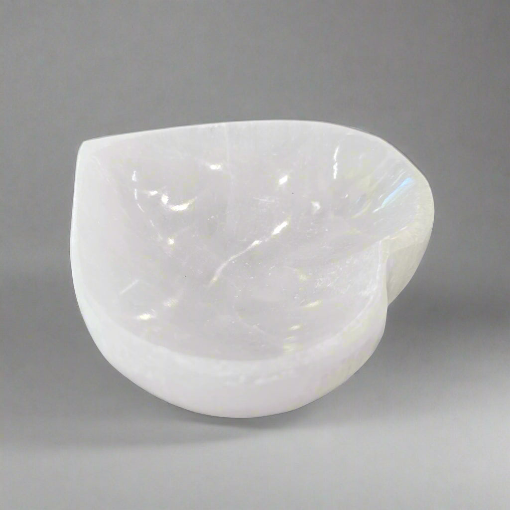 Selenite Bowl Heart Shaped