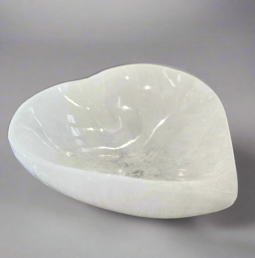 Selenite Bowl Heart Shaped