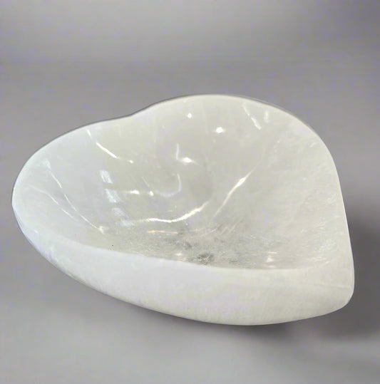 Selenite Bowl Heart Shaped
