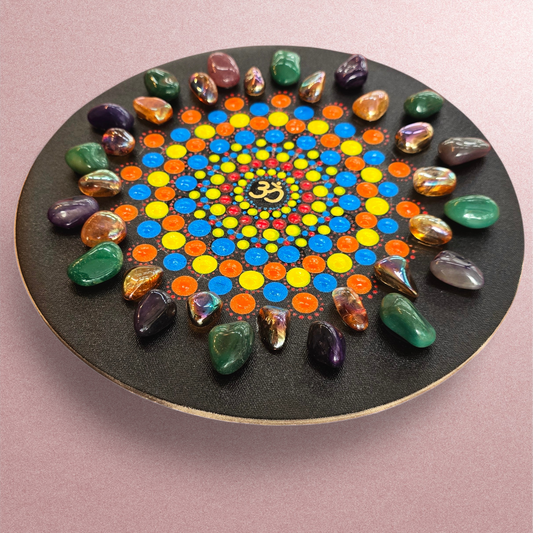 [Energy Art] Guardian's Aura Mandala - Handmade Mandala Crystal Grid for Protection & Manifestation