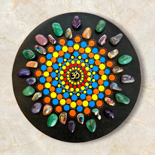 [Energy Art] Guardian's Aura Mandala - Handmade Mandala Crystal Grid for Protection & Manifestation