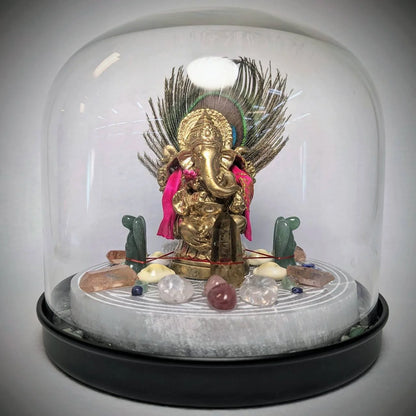 Lord Ganesha Crystal Grid – Sacred Altar Piece for Divine Blessings