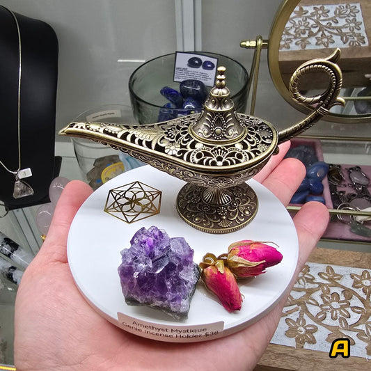 Amethyst Mystique Genie Incense Holder