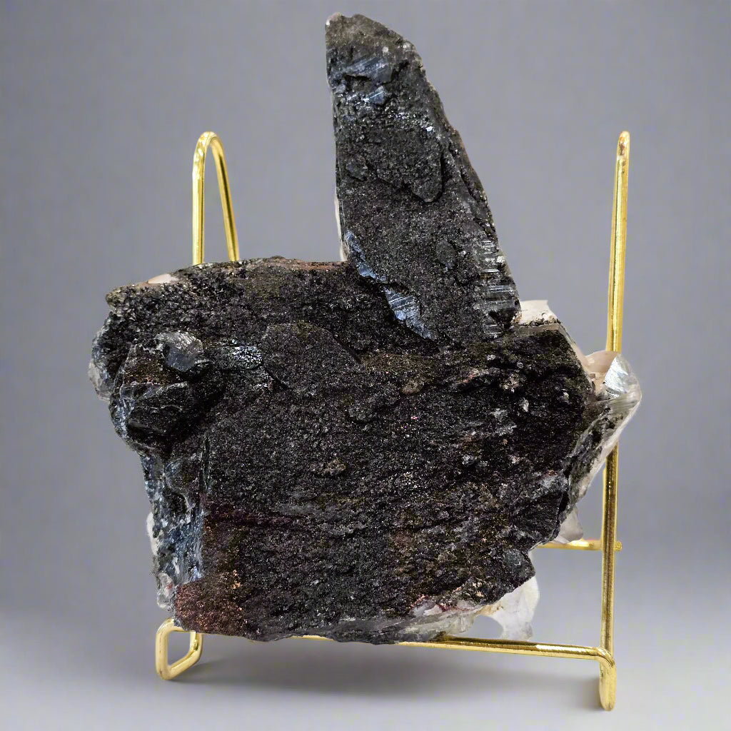 himalayan quartz cluster with hematite