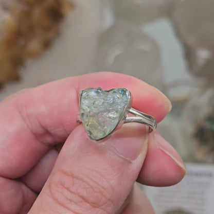 Raw Aquamarine Size 11 Ring (Sterling Silver 925)