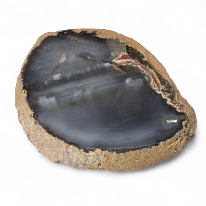 Earth’s Hidden Gallery: Polished Agate Geode Slab