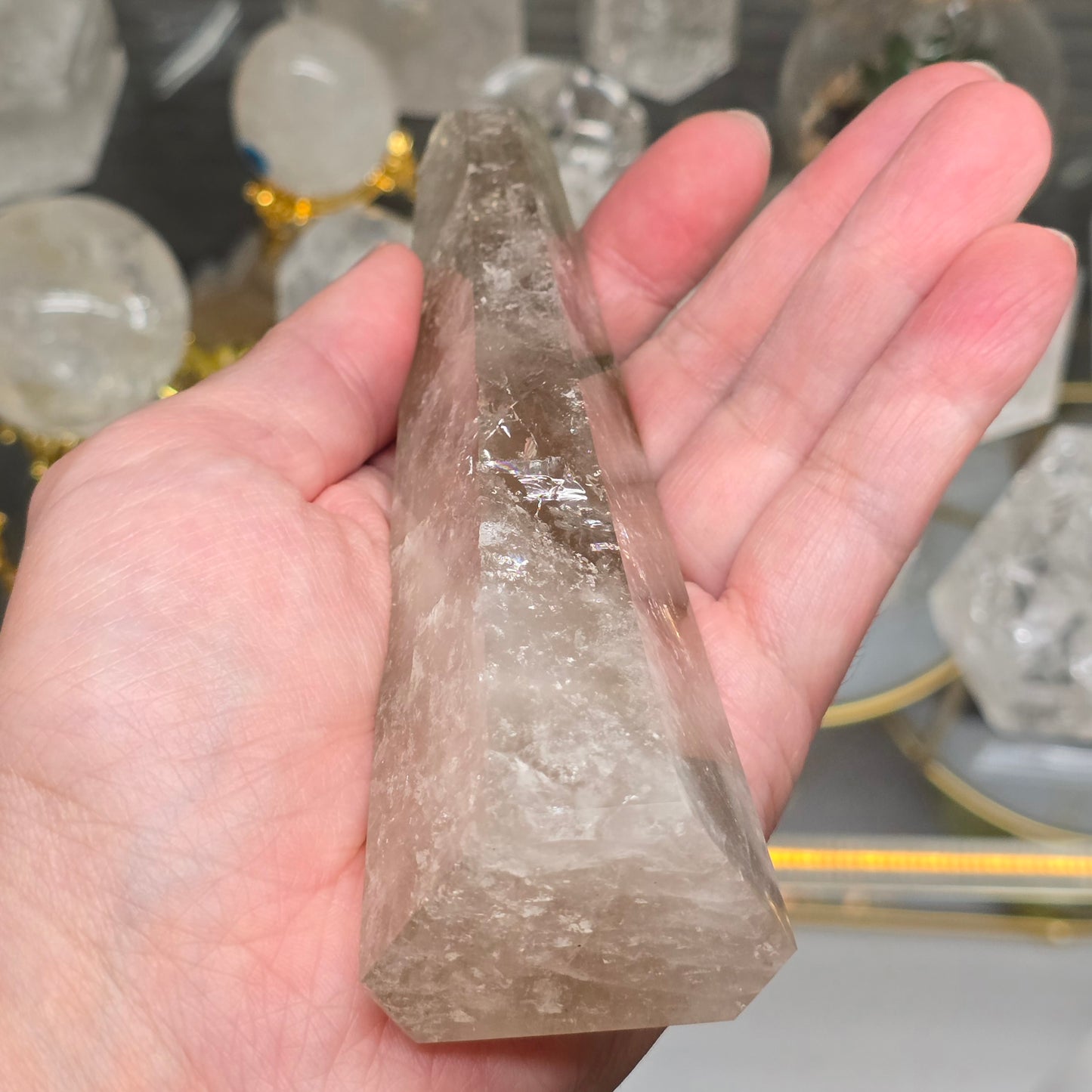 Storm Clearer: Smoky Quartz Generator with Natural Rainbows