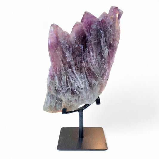 Polished Amethyst Slab with Stand
