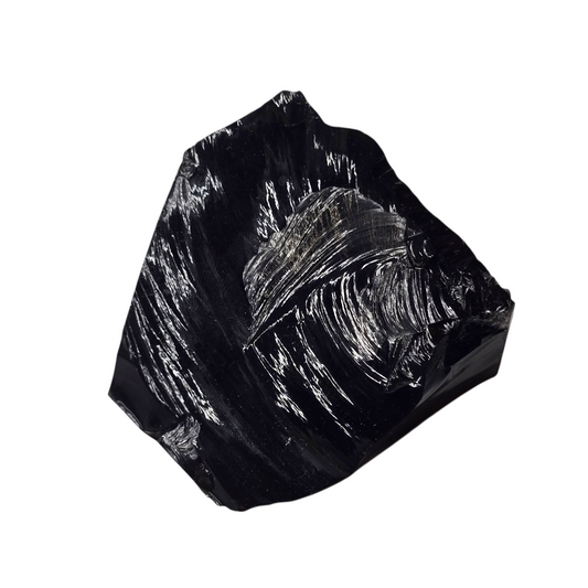 The Volcanic Shield: Raw Black Obsidian Specimen #1