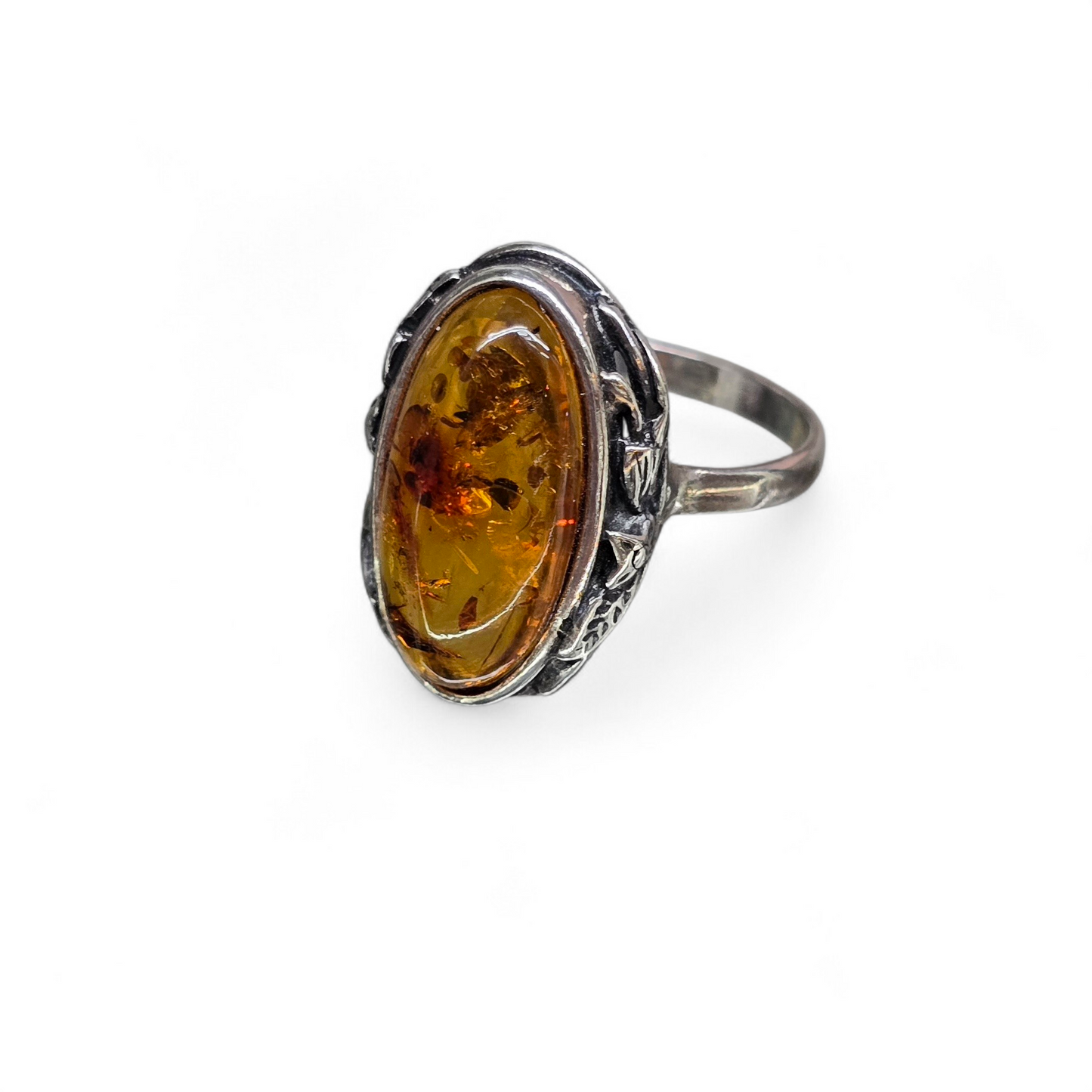 Baltic Amber Size 10 Ring (Sterling Silver 925)