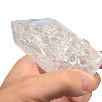 Fire & Ice (Crackle) Quartz Tower