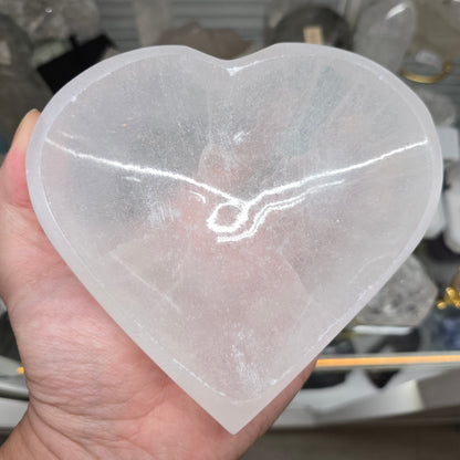 Selenite Bowl Heart Shaped (L)