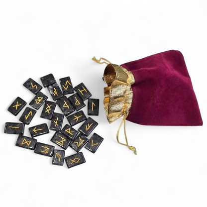 Larvakite Crystal Runes