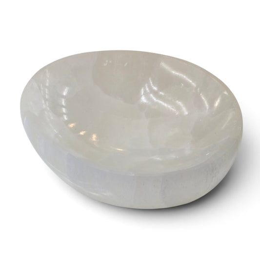 Luminous Purifier: Polished Selenite Charging Bowl (Large, approx. 14cm)