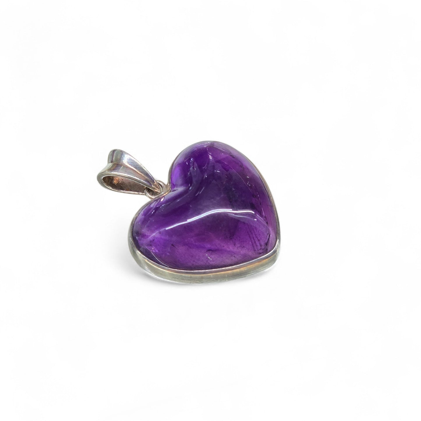 Amethyst Heart Pendant (Sterling Silver 925)