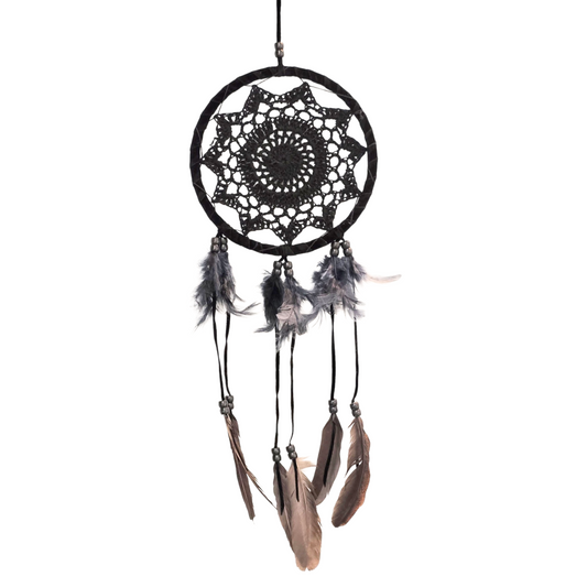 Midnight Guardian Macramé Dreamcatcher (Small)