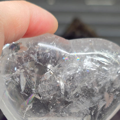 Clear Quartz Polished Heart #5