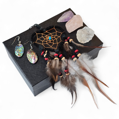 The Guardian Heart Gift Box: Crystal, Jewelry & Dreamcatcher Set