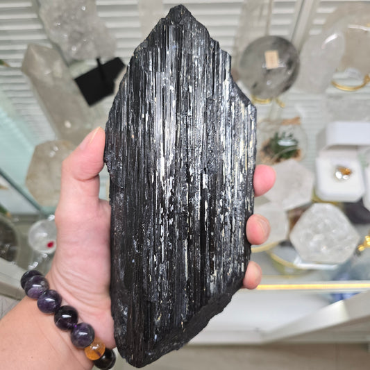 Ultimate Protection: Large 1.83kg Black Tourmaline Raw Log