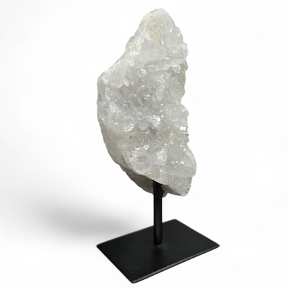 Clear Quartz Cluster on Modern Gallery Stand