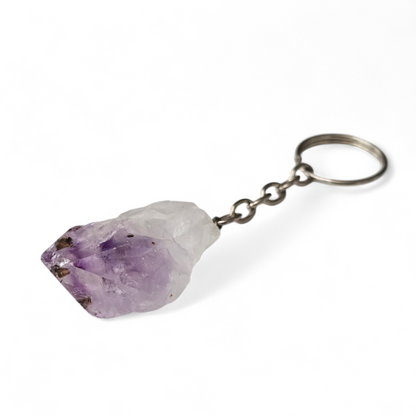 Raw Amethyst Keyrings