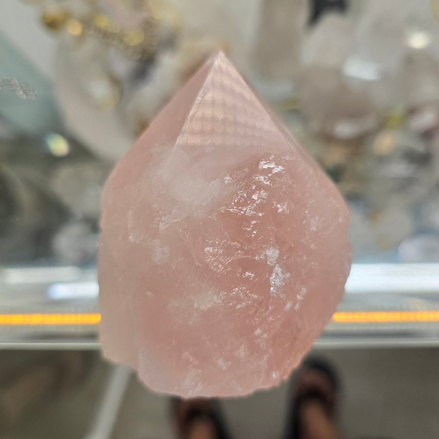 Rose Quartz Point Cut Base #3