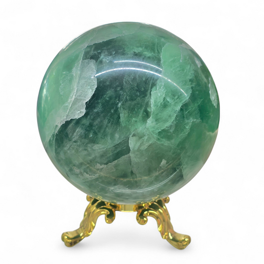 Green Fluorite Sphere (Premium Grade - 83mm dia.)