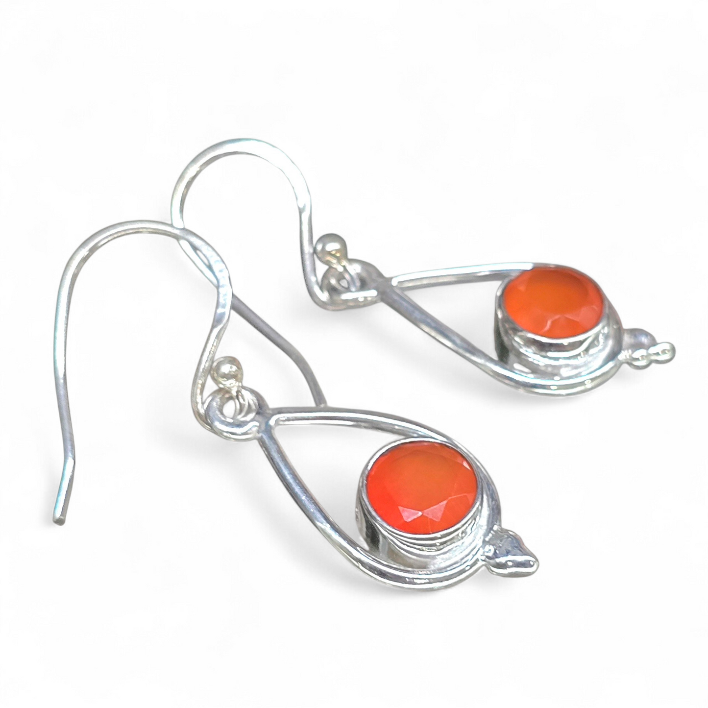 Carnelian Earrings #2 (Sterling Silver 925)