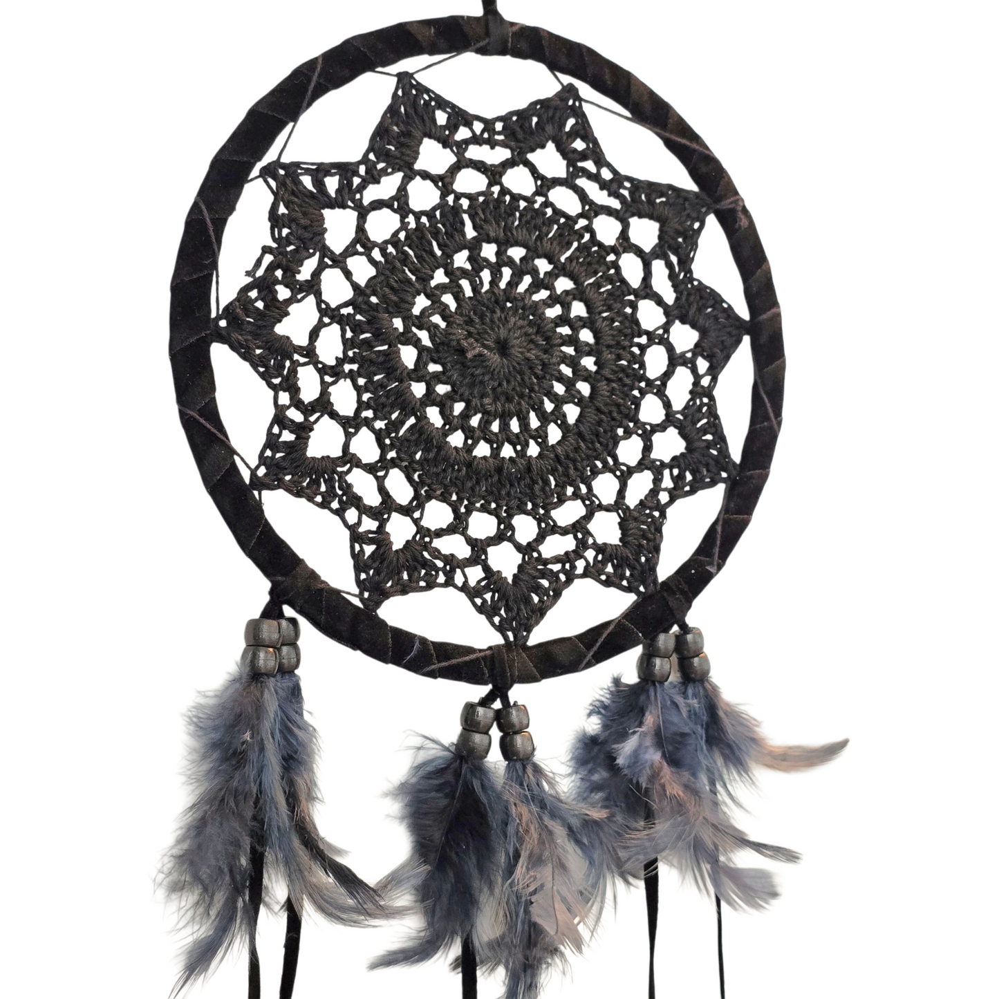 Midnight Guardian Macramé Dreamcatcher (Small)
