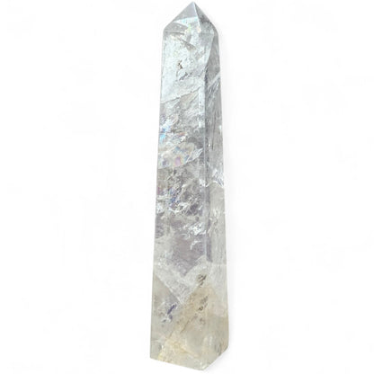 Amplified Light & Hidden Magic: Rainbow Clear Quartz Obelisk