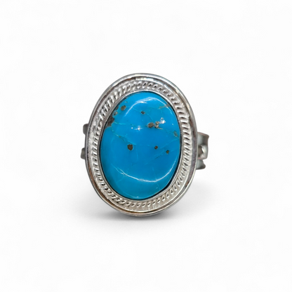 Arizona Turquoise Size 6 Ring #1 (Sterling Silver 925)