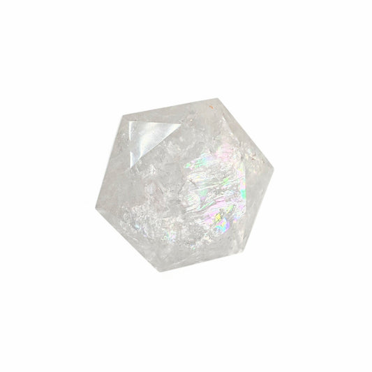 Prismatic Light: Geometric Rainbow Clear Quartz