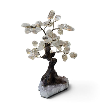 Serene Abundance: Citrine Crystal Tree on Light Amethyst Matrix