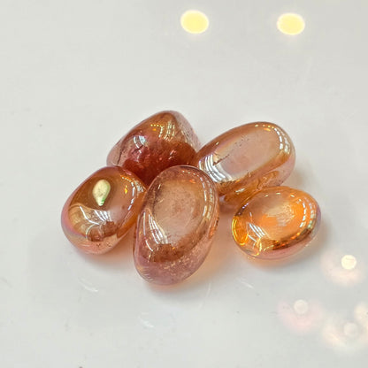 Sunset Aura Quartz Tumble Stone