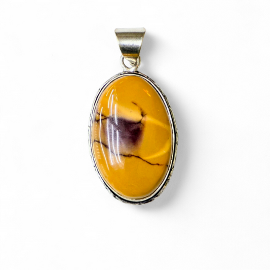 Mookaite Jasper Pendant (Sterling Silver 925)
