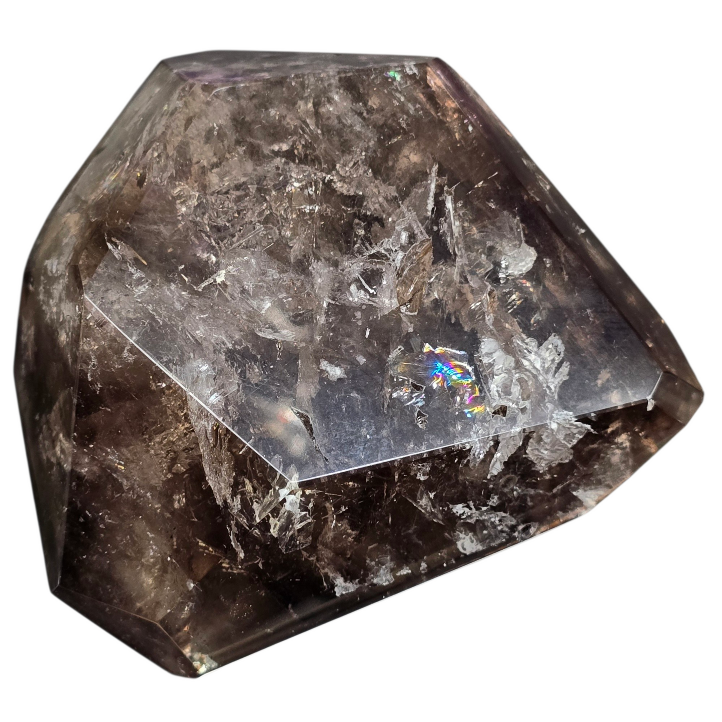 Polished Smoky Quartz Rainbow Freeform